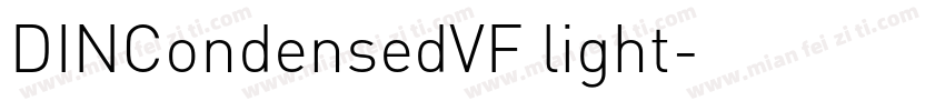 DINCondensedVF light字体转换